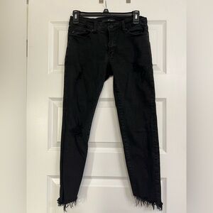 KanCan Los Angeles Distressed Black Denim Size 26